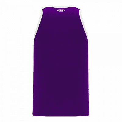 Am image of a Custom Athletic Knit Youth League Basketball Jerseys in Purple/White!