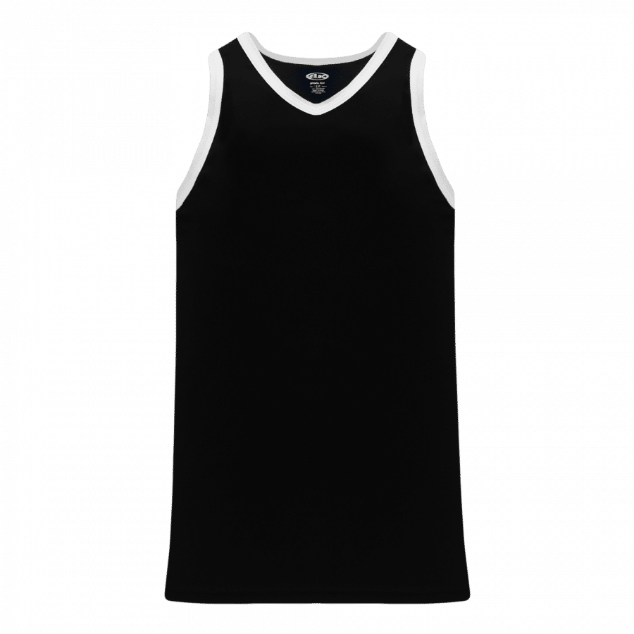 Athletic Knit Youth League Basketball Jerseys in Black/White