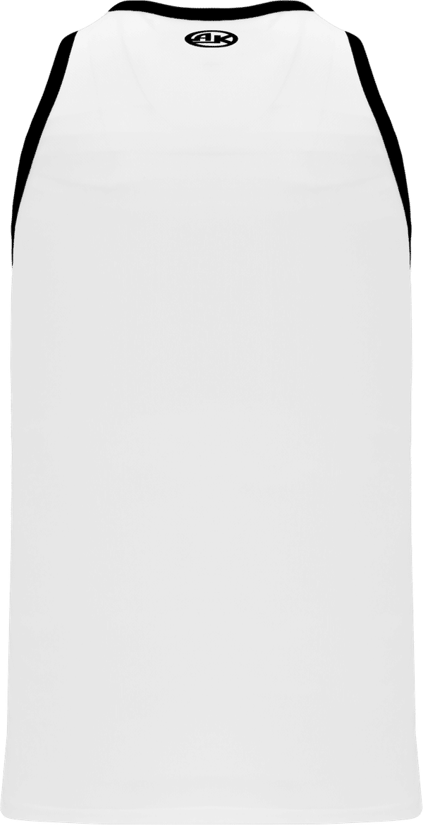 An image of a Custom Athletic Knit League Basketball Jerseys in White/Black!