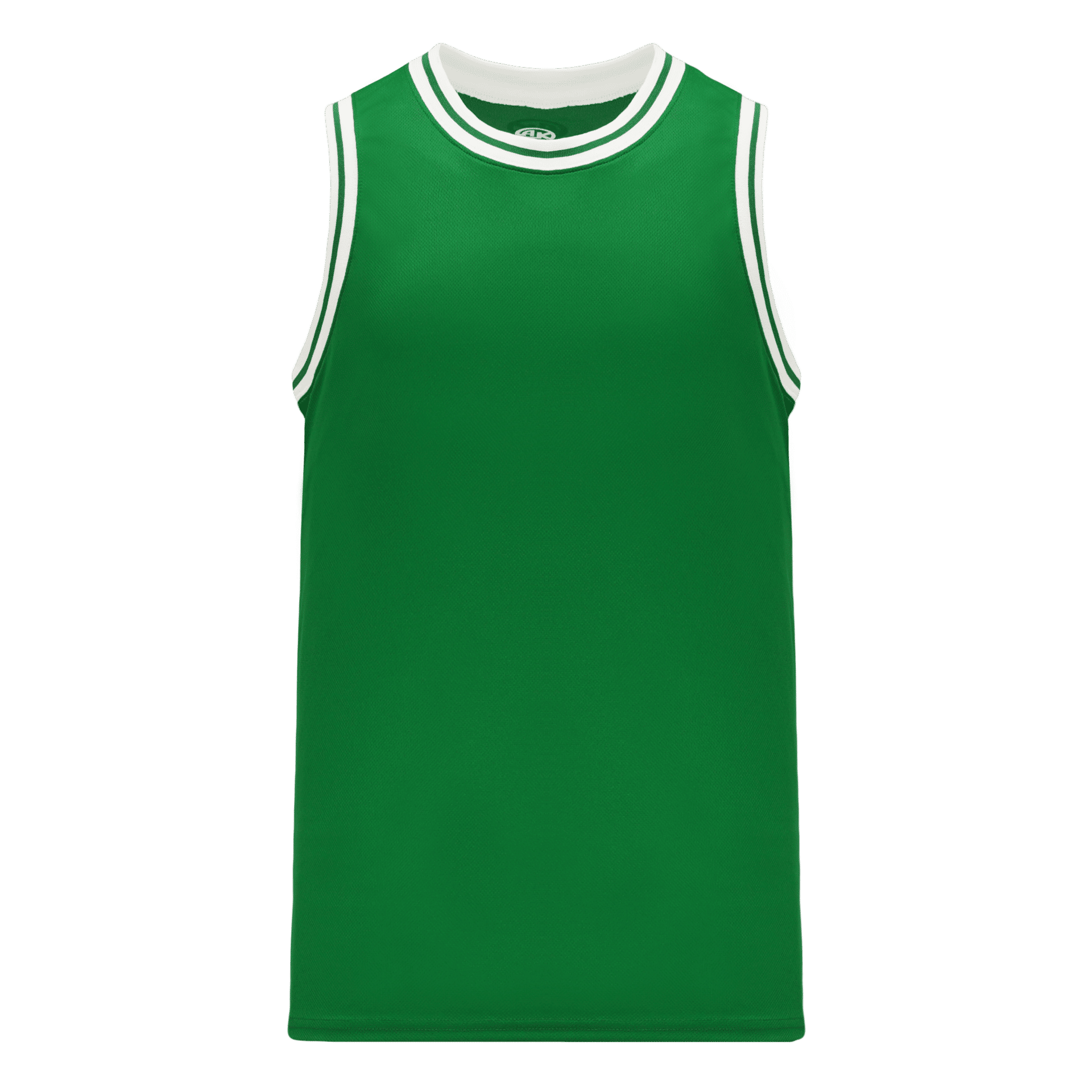 Athletic Knit Pro Striped Basketball Jerseys in Kelly/White