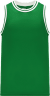 Am image of a Custom Athletic Knit Pro Striped Basketball Jerseys in Kelly/White!