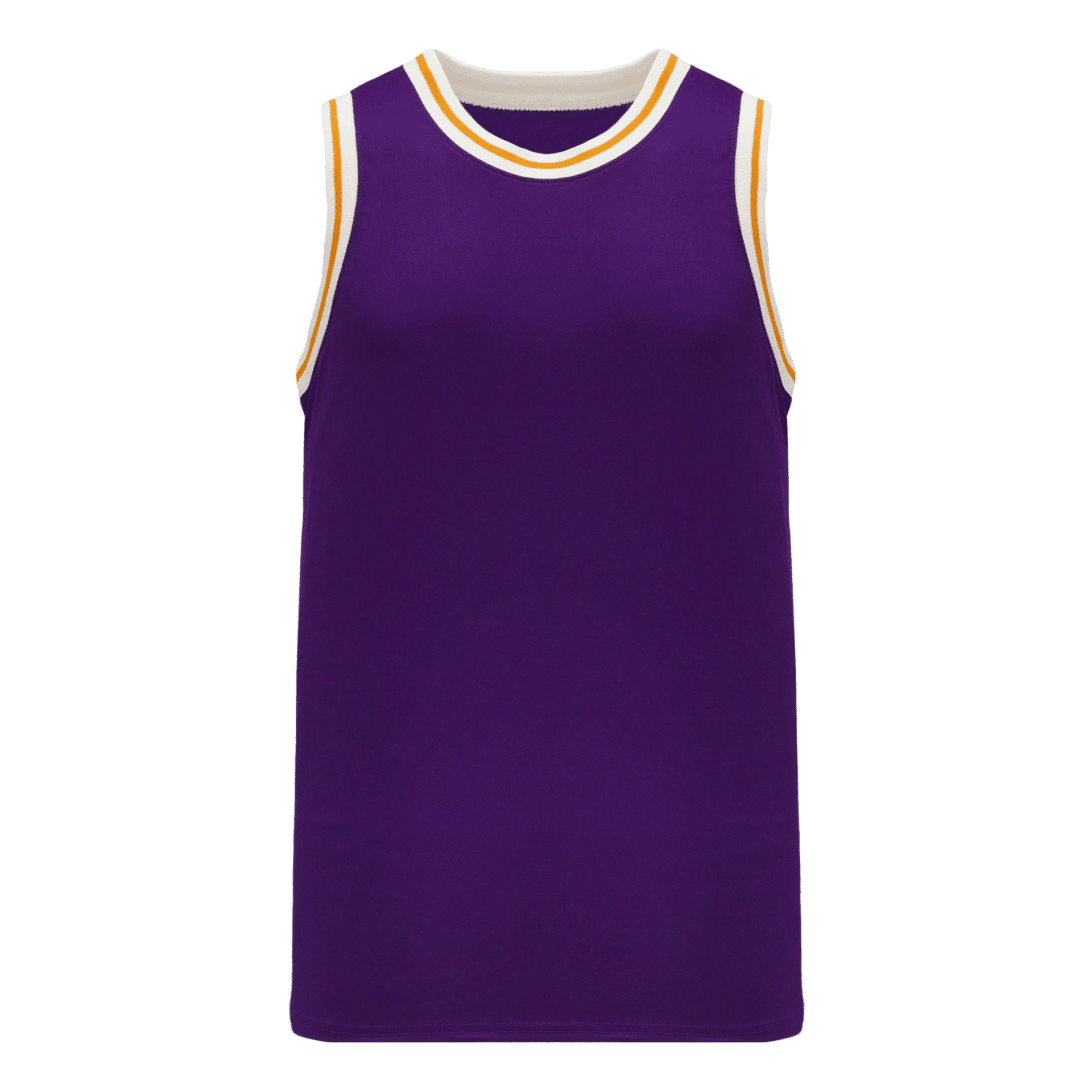 Athletic Knit Pro Striped Basketball Jerseys in Purple/White/Gold