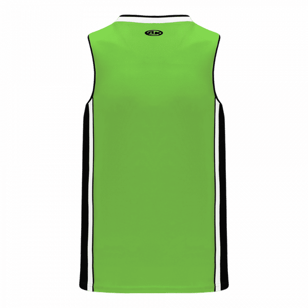 Am image of a Custom Athletic Knit Youth Pro Basketball Jerseys in Lime Green/Black/White!