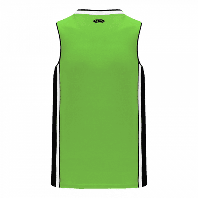 Am image of a Custom Athletic Knit Youth Pro Basketball Jerseys in Lime Green/Black/White!