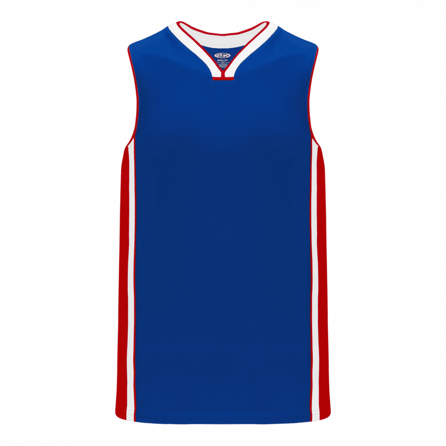 Athletic Knit Youth Pro Basketball Jerseys in Royal/Red/White