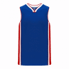 Am image of a Custom Athletic Knit Youth Pro Basketball Jerseys in Royal/Red/White!