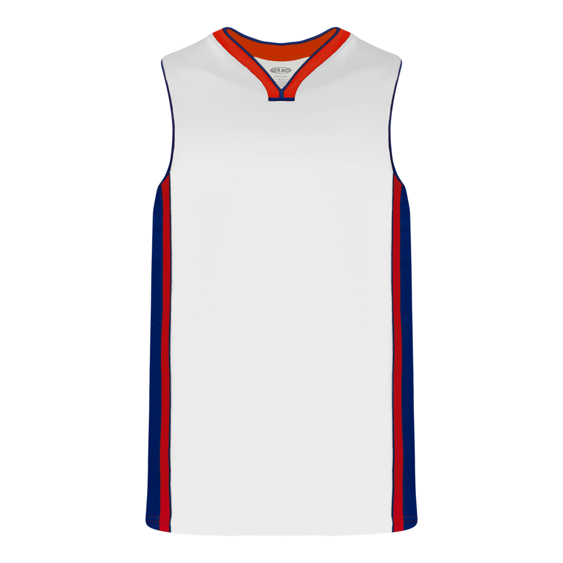 Athletic Knit Pro Basketball Jerseys in White/Royal/Red