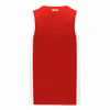 An image of a Custom Athletic Knit Youth Pro Basketball Jersey Full Side Stripe in Red/White!