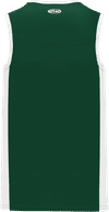 An image of a Custom Athletic Knit Pro Basketball Jerseys Full Side Stripe in Dark Green/White!