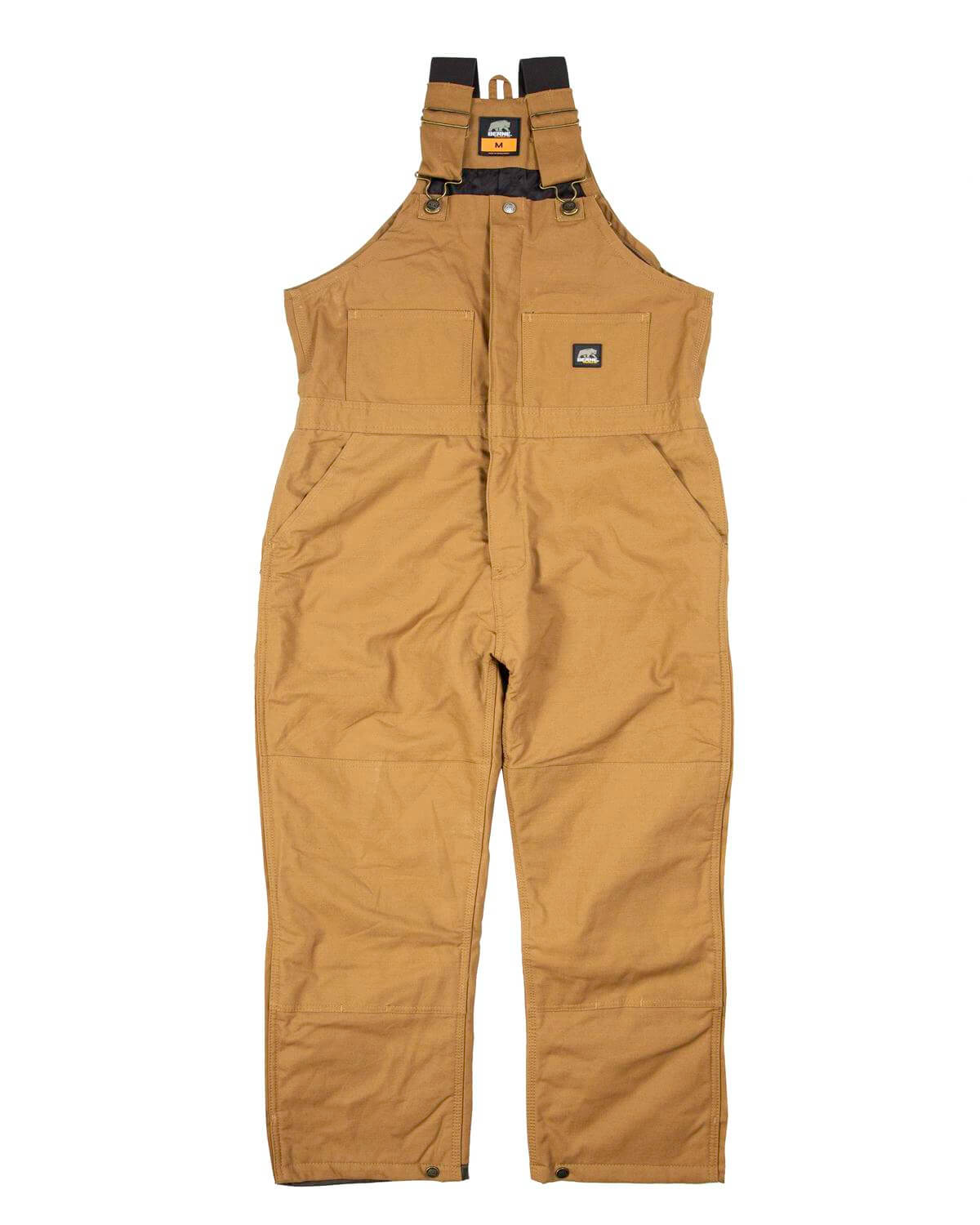 Berne Mens Heritage Insulated Bib Overall in Brown Duck