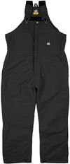 Am image of a Custom Berne Mens Heritage Insulated Bib Overall in Black!