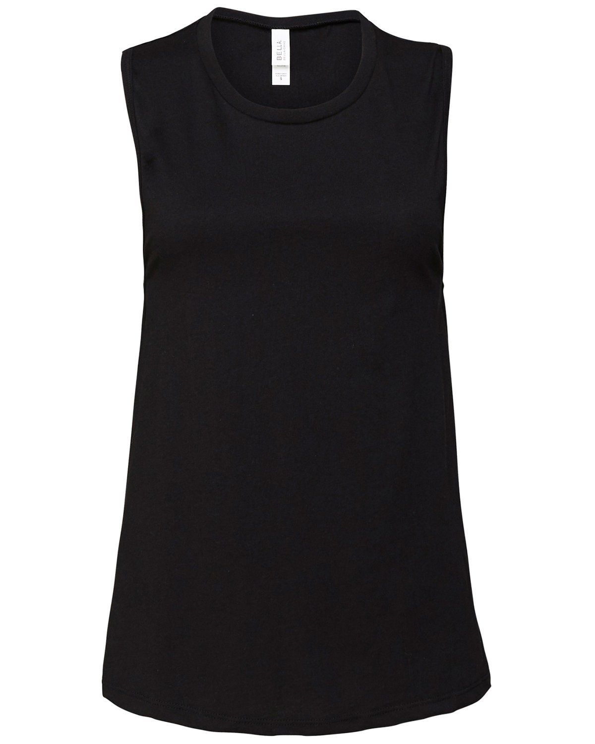 Bella and Canvas Ladies Jersey Muscle Tank in Black
