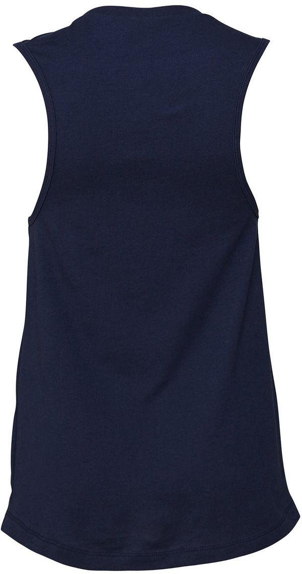 Am image of a Custom Bella and Canvas Ladies Jersey Muscle Tank in Navy!