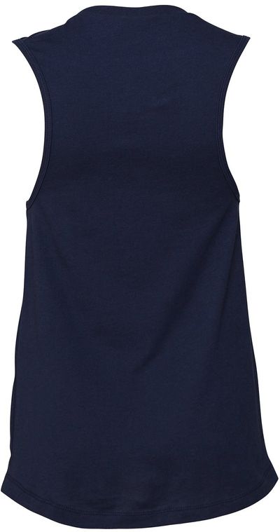 Am image of a Custom Bella and Canvas Ladies Jersey Muscle Tank in Navy!
