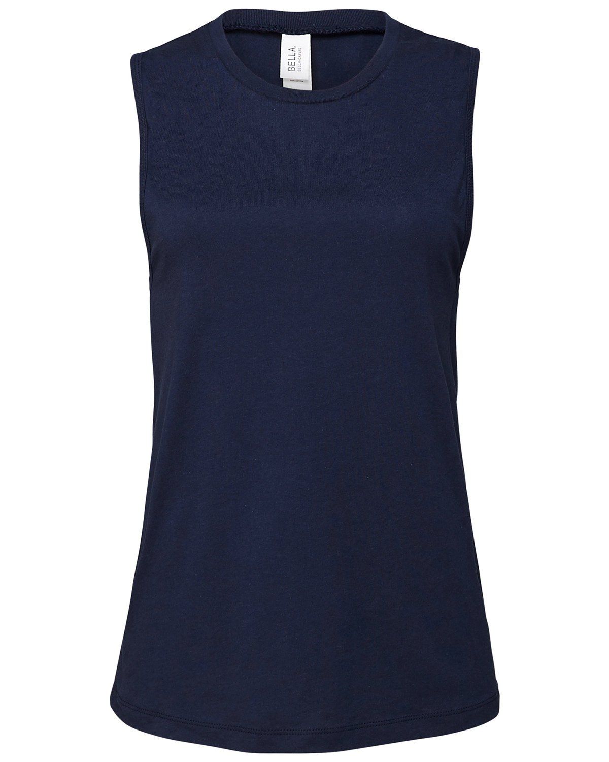 Bella and Canvas Ladies Jersey Muscle Tank in Navy