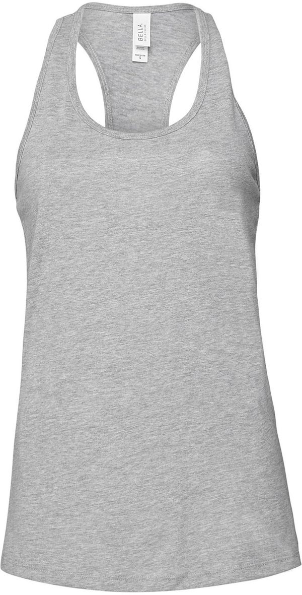 Am image of a Custom Bella and Canvas Ladies Jersey Racerback Tank in Athletic Heather!