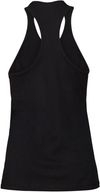 Am image of a Custom Bella and Canvas Ladies Jersey Racerback Tank in Black!
