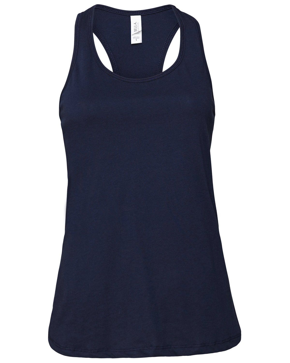 Bella and Canvas Ladies Jersey Racerback Tank in Navy