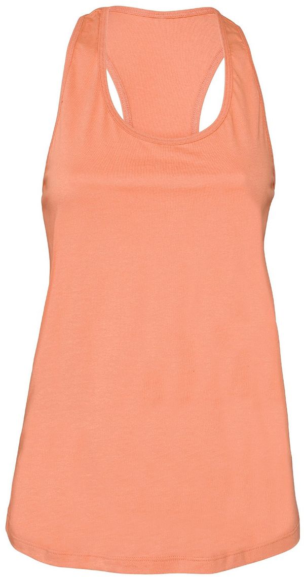 Am image of a Custom Bella and Canvas Ladies Jersey Racerback Tank in Sunset!