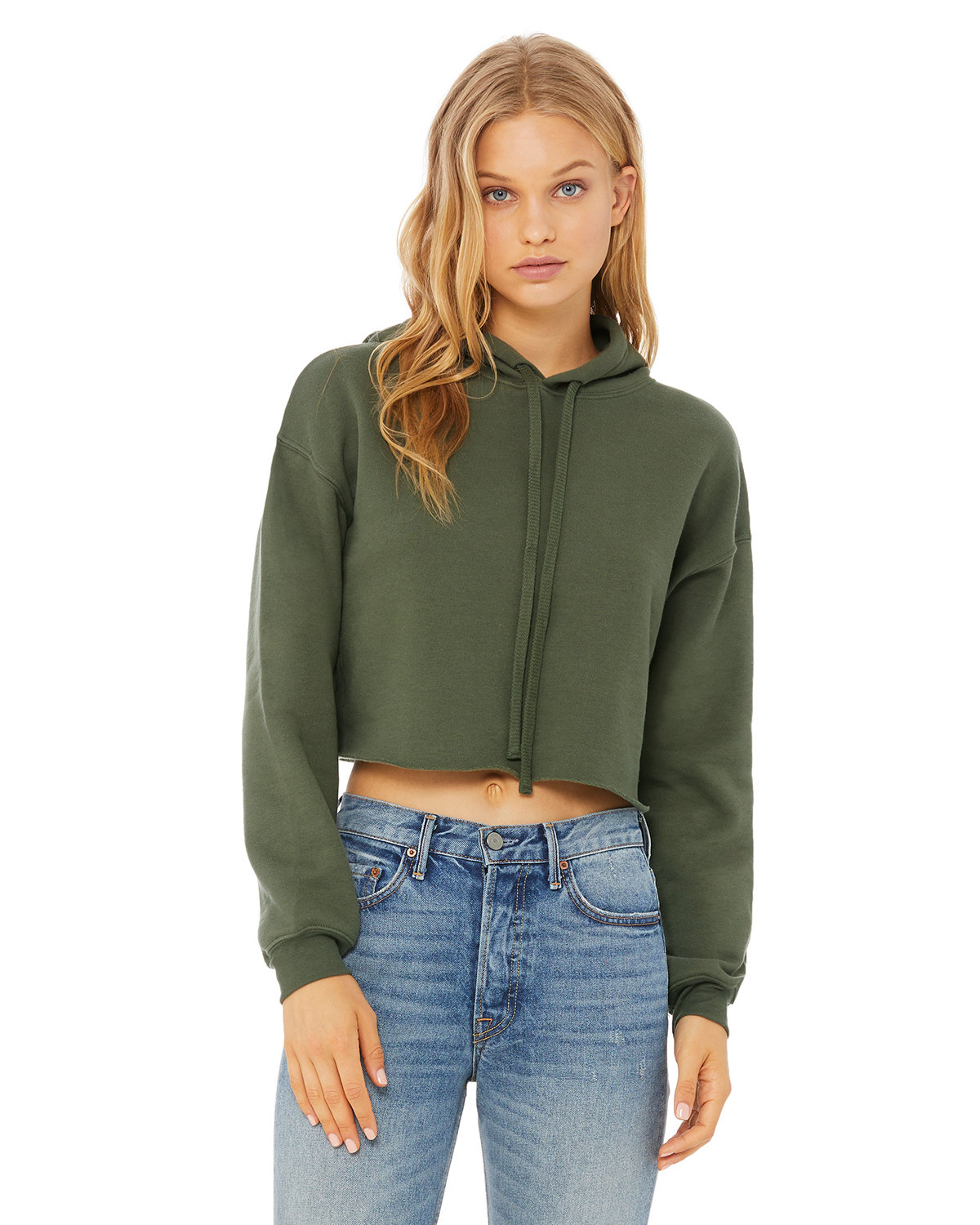 Bella and Canvas Women's Cropped Fleece Hoodie