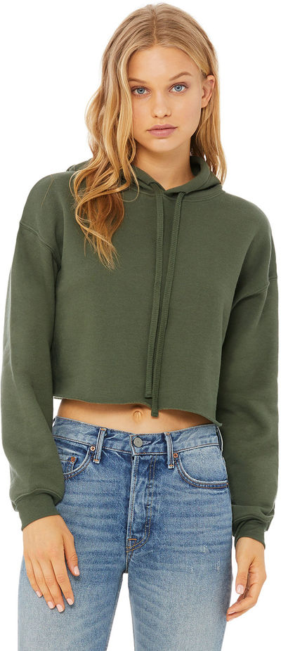 An image of a Custom Bella and Canvas Women's Cropped Fleece Hoodie!