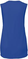 Am image of a Custom Bella and Canvas Ladies' Flowy Scoop Muscle Tank in True Royal!