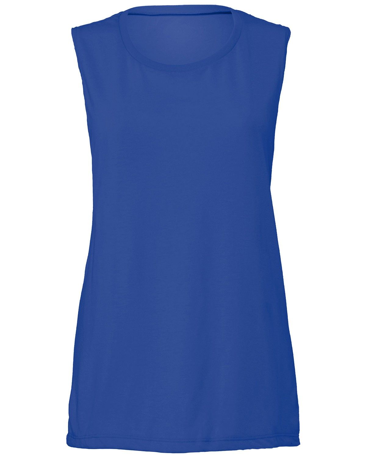 Bella and Canvas Ladies' Flowy Scoop Muscle Tank in True Royal