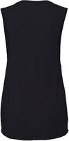 Am image of a Custom Bella and Canvas Ladies' Flowy Scoop Muscle Tank in Midnight!
