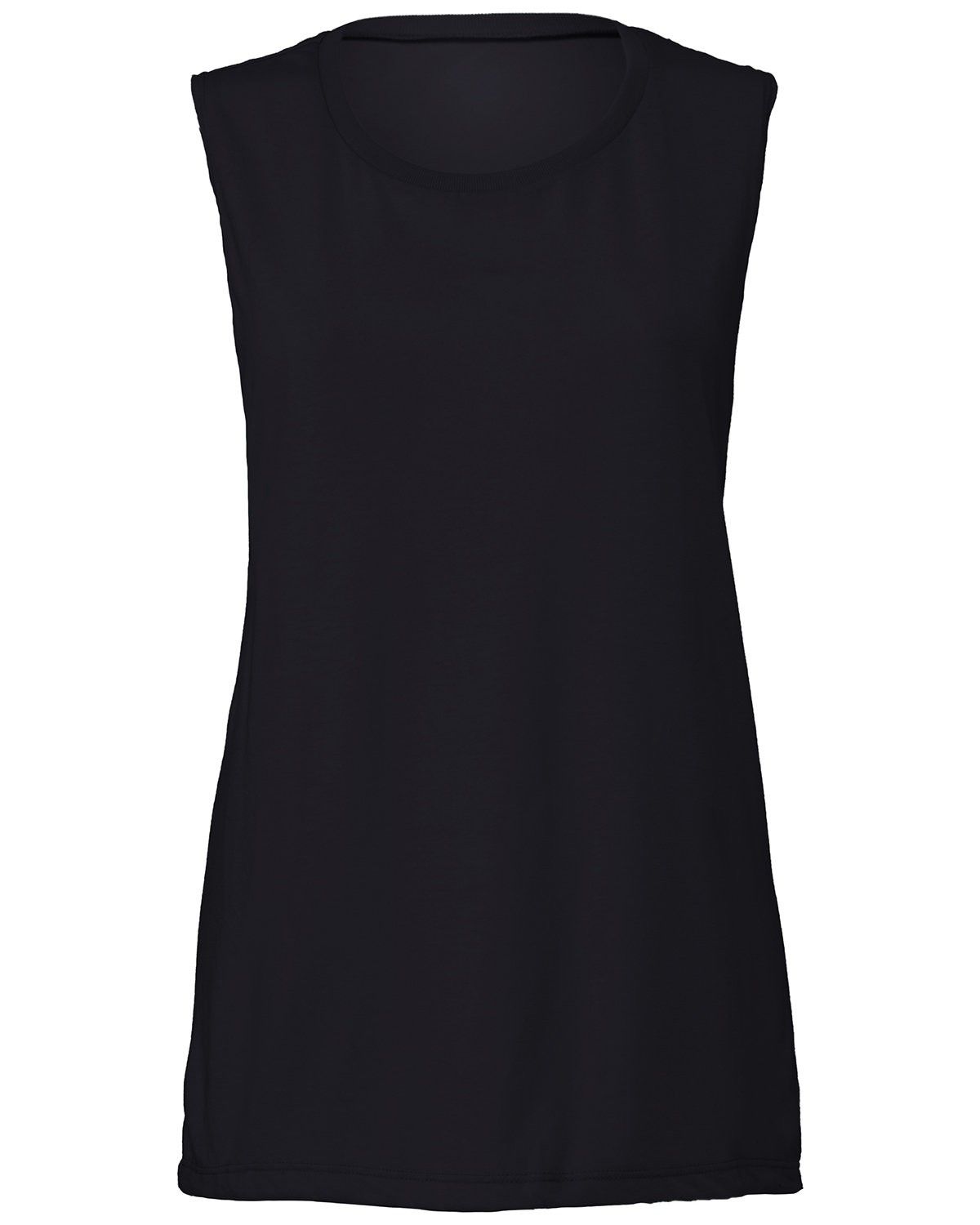 Bella and Canvas Ladies' Flowy Scoop Muscle Tank in Midnight