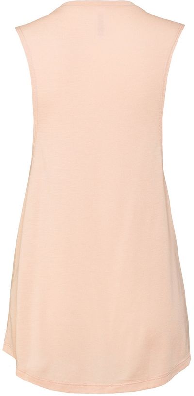 Am image of a Custom Bella and Canvas Ladies' Flowy Scoop Muscle Tank in Peach!