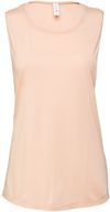 Am image of a Custom Bella and Canvas Ladies' Flowy Scoop Muscle Tank in Peach!