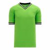 Am image of a Custom Athletic Knit Volleyball Jerseys in Lime Green/Black/White - 107!