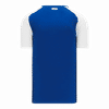 Am image of a Custom Athletic Knit Pullover Baseball Jerseys in Royal/White!