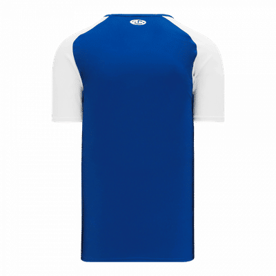 Am image of a Custom Athletic Knit Youth Pullover Baseball Jerseys in Royal/White!