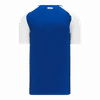 Am image of a Custom Athletic Knit Youth Pullover Baseball Jerseys in Royal/White!