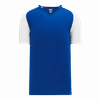 Am image of a Custom Athletic Knit Pullover Baseball Jerseys in Royal/White!