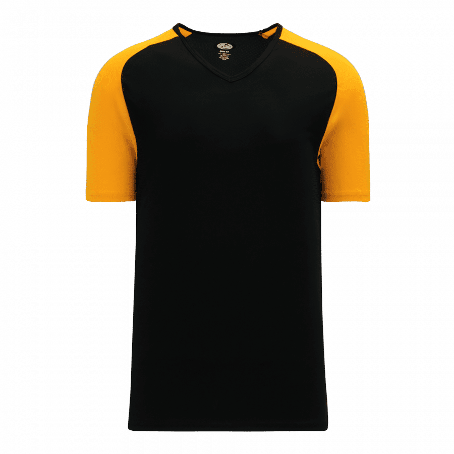 Athletic Knit Youth Pullover Baseball Jerseys in Black/Gold