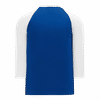 Am image of a Custom Athletic Knit Youth Baseball Long Sleeve Shirts in Royal/White!