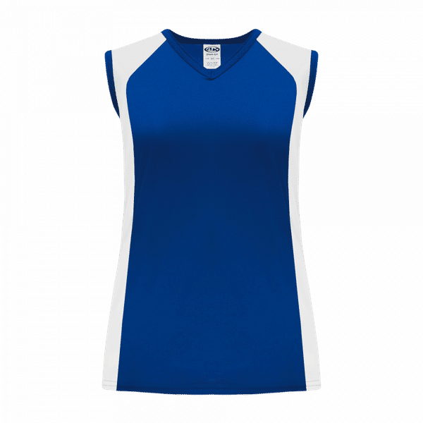 Am image of a Custom Athletic Knit Ladies Volleyball Jerseys in Royal/White - 206!