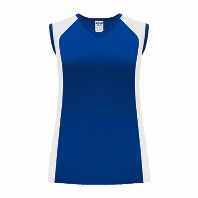 Am image of a Custom Athletic Knit Ladies Volleyball Jerseys in Royal/White - 206!