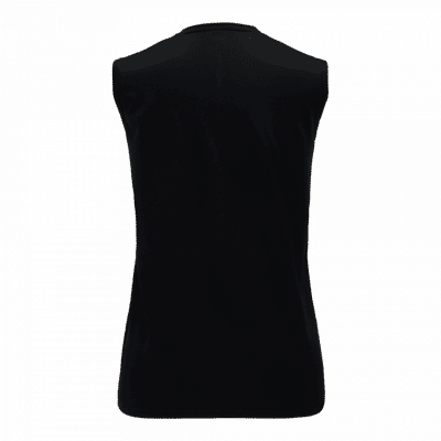 Am image of a Custom Athletic Knit Ladies Sleeveless Volleyball Jerseys in Black!