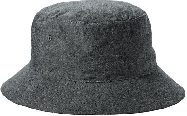 Am image of a Custom Big Accessories Crusher Bucket Hat in BLACK DENIM!