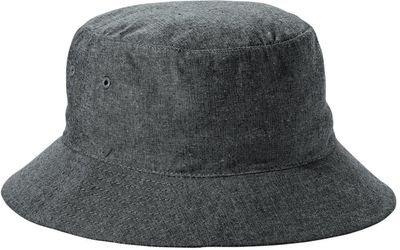 Am image of a Custom Big Accessories Crusher Bucket Hat in BLACK DENIM!