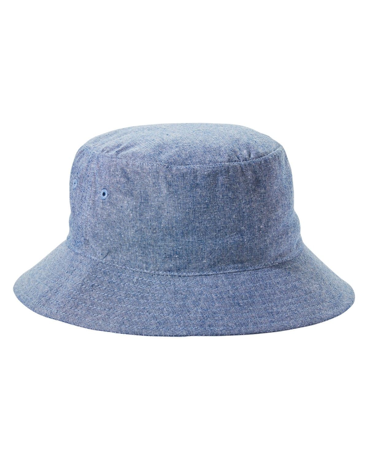 Big Accessories Crusher Bucket Hat in BLUE CHAMBRAY