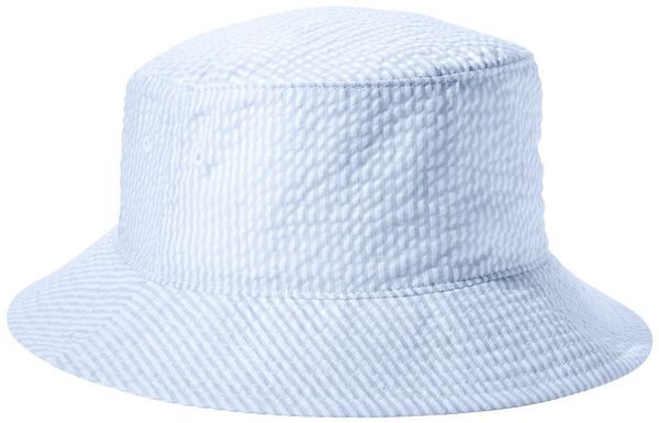 Am image of a Custom Big Accessories Crusher Bucket Hat in BLUE SEERSUCKER!