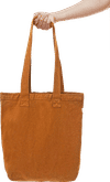 Am image of a Custom LA Apparel Bull Denim Tote Bag 13oz in Ginger!