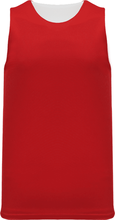 Am image of a Custom Athletic Knit League Reversible Basketball Jerseys in Red/White!