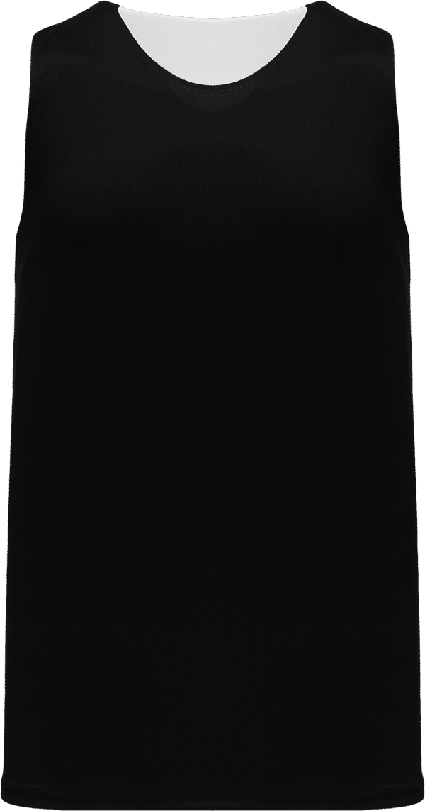 Am image of a Custom Athletic Knit League Reversible Basketball Jerseys in Black/White!