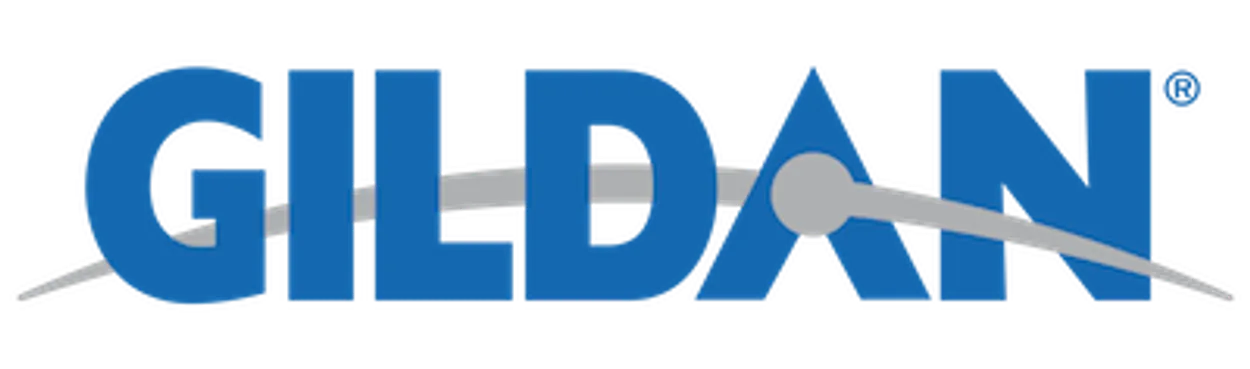Brand logo for Gildan, one of the many brands we offer