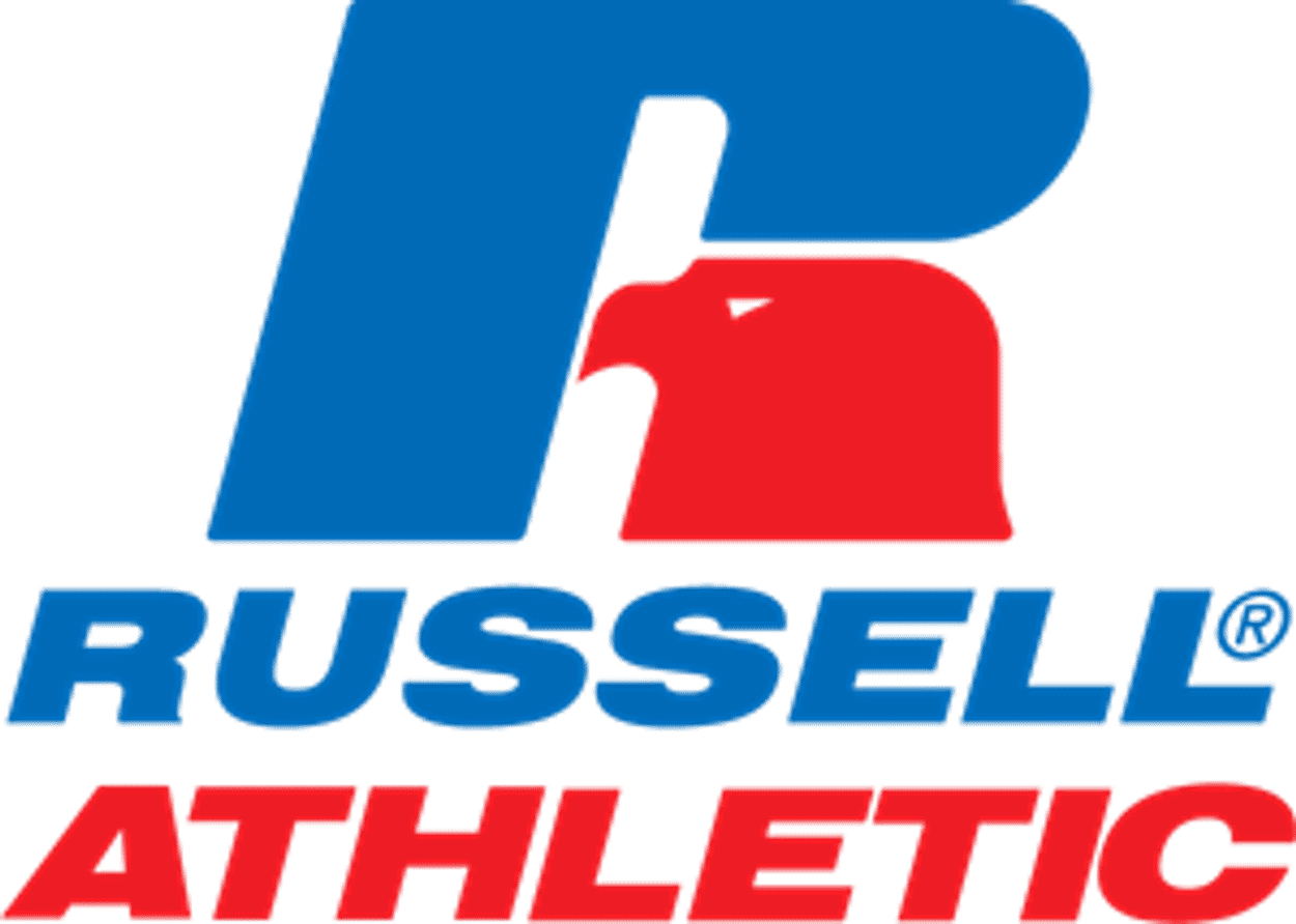 Brand logo for Russell Athletics, one of the many brands we offer